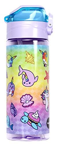 fringoo Gourde Enfant Haute Qualité Bouteille avec Paille 100% sans Bisphénol A pour l'école ou pour le sport | Pour Garçons et Filles| École Primaire | Fourniture Scolaire - 600 ml/20Oz