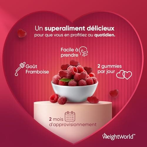 Ashwagandha Gummies 1200mg/Jour - 120 Gummies Vegan Pour 2 Mois - 30:1 Extrait d'Ashwagandha - Ginseng Indien Puissant, Goût Framboise et Sans Gluten - Gommes à Mâcher Withania Somnifera Efficace