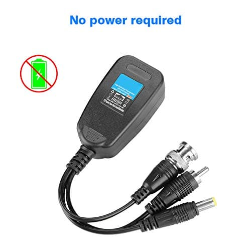 Sonew 2pcsVedio Balun Réseau émetteur HD CVI TVI AHD Puissance Passive Vidéo Audio Balun Émetteur-Récepteur Installation Facile