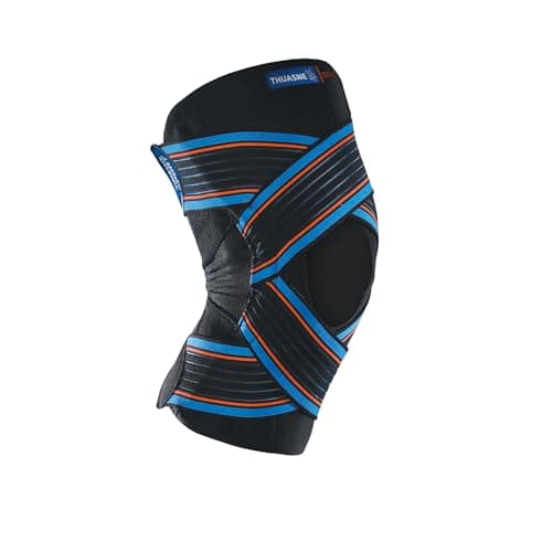 Thuasne Sport - Genouillère Strapping Ouverte - Genou Instable ou Douloureux - Limitation de Déperdition de Chaleur* - Indice de Maintien 4/5 - Dispositif Médical CE - Taille XL