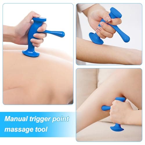 3pcs Set de Massage, Kit de Massage, Outil de Massage Des Tissus Profonds Massage Point Trigger Thérapeute Pouce Points Trigger, Rouleau Visage, pour Le Dos, Cou,Tete,Pieds, Bras et Jambes