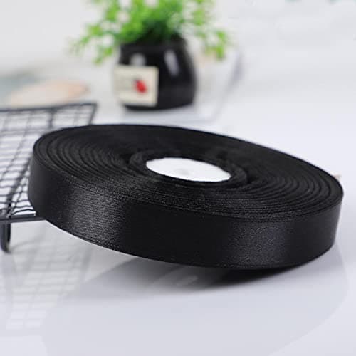 CC wonderland zone Ruban Satin Noir 91m x 25mm de décoration Ruban Cadeau,Ruban de décoration Ruban Tissu pour Mariage