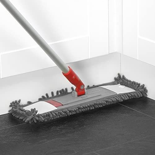 COM-FOUR® Housse de remplacement 4x pour essuie-sol - housse d'essuie-glace en microfibre chenille pour un nettoyage en profondeur de votre espace de vie (04 pièces - gris)