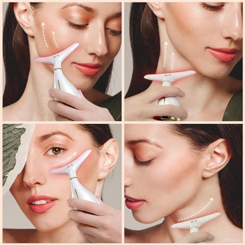 Ms.W Appareil Anti Rides Visage, Beauté Appareils Lifting Massage Visage, Soin Anti-âge de Peau Appareil, Tonification Pour Le Visage Raffermissement Levage Cou, Réduction des Pores, Rechargeable