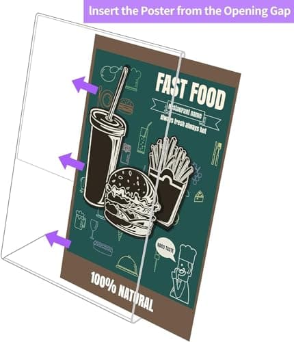 Lot de 10 Présentoirs de table A5 en L, A5 Présentoir en Acrylique Transparent, Support Menu A5 pour Restaurant, Hôtel, Exposition, Bureau, Menus, école