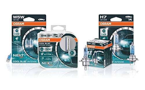 OSRAM COOL BLUE INTENSE H4, +100% plus lumineux, jusqu'à 5000K, lampe halogène, look LED, duo box (2 lampes)
