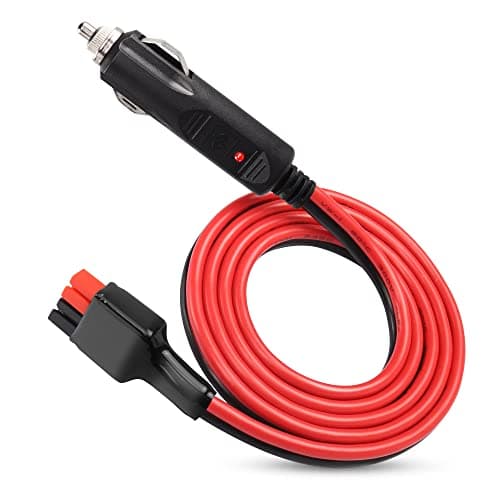 YAODHAOD Rallonge de câble adaptateur allume-cigare 15 A vers connecteur solaire - 14 AWG - 1 m - Compatible avec le kit de panneau solaire 30 A 45 A - Outils pour charger les batteries de voiture
