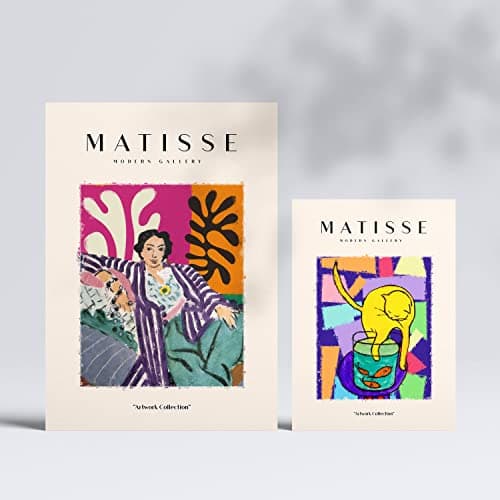 Nacnic Lot de 6 Affiches Henri Matisse. Fête. Estampes du fauvisme et de l'art Abstrait pour l'architecture d'intérieur et la décoration. A3 et A4, sans Cadres.