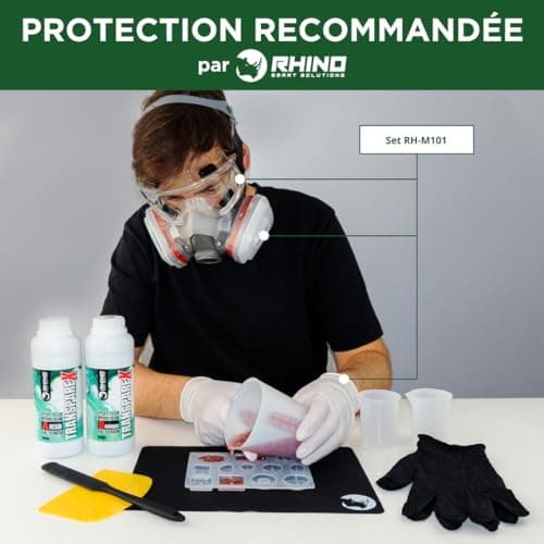 Resine Epoxy Transparente Kit RHINO Smart Solutions 1:1 TRANSPAREX 1000ml Résine Transparent pour Artisanat, Créations Artistiques, Modélisme, River Table, Revêvement, Modelage et Bijoux