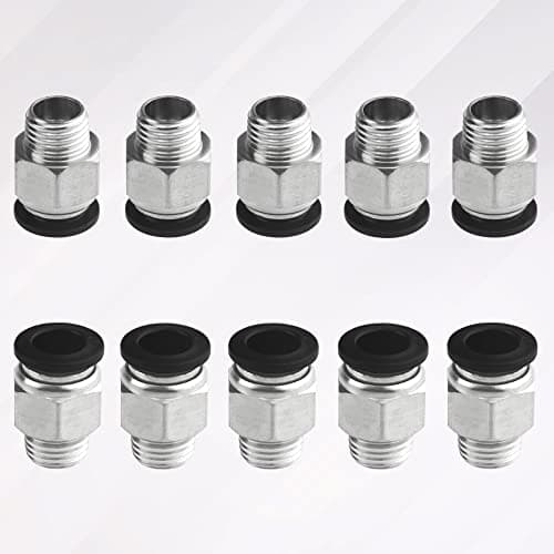 XINMEIWEN Lot de 10 raccords pneumatiques NPT filetés mâles 10 mm PC10-N2