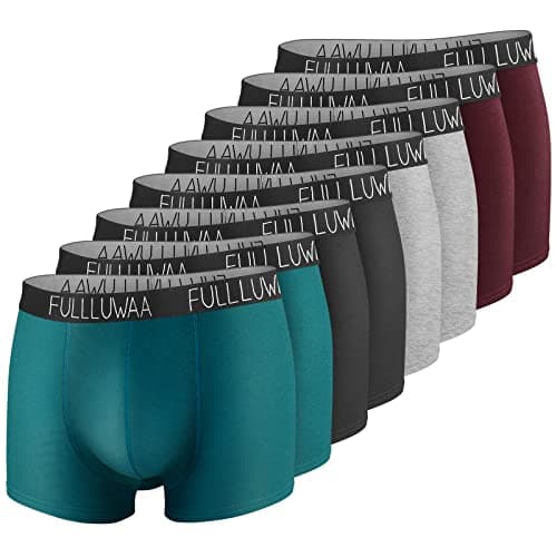 Fullluwaa Calecon Homme Boxer Homme Coton Lot de 8 Boxers Homme caleçon Homme Pas d'étiquette Douce et Confortable,Coupe Parfaite,Multicolore Packs s m l XL XXL 3XL 4XL
