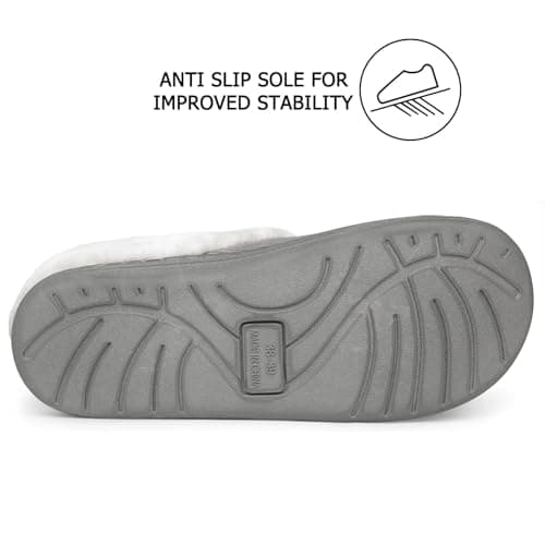 Wostock Pantoufles pour Femmes, Chaussons Femme Hiver, Chaudes et Confortables, Pantoufles en Peluche pour Femmes pour L'intérieur et L'hiver