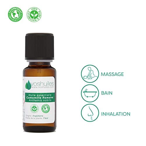 Voshuiles - Huile Essentielle Camomille Romaine - 10ml - 100% Pure et Naturelle - HEBBD - Entreprise Française