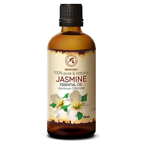 Huile Essentielle de Jasmin - 100ml - Jasminum Officinale - Huiles Essentielles Aromathérapie pour Diffuseurs - Visage - Sauna - Détente - Apaisant - Huiles de Bain - HE Jasmin
