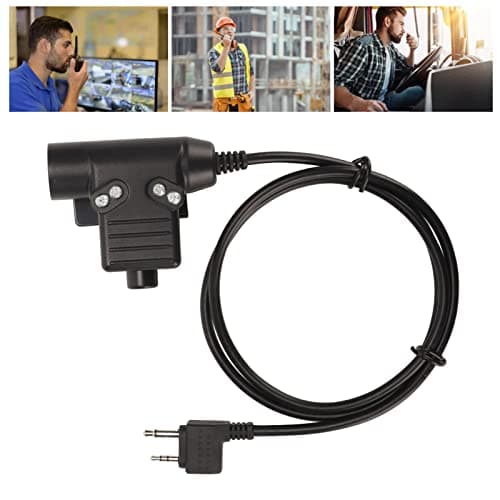U94 PTT Adaptateur Push to Talk Bouton Talkie Walkie Casque Connecteur Câble pour Alan, pour Midland pour Nautico, 2 Pin Jack Two Way 2 Broches Walkie Talkie Radio