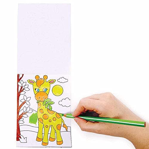 Baker Ross Mini Livre de Coloriage thème Jungle - Lot de 12, Activites Manuelles pour Enfants (FC992)