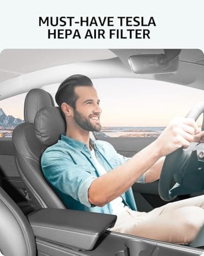BASENOR Tesla Model 3 Model Y filtre à air de cabine HEPA filtre de remplacement charbon actif Tesla accessoires ensemble de 2 2019-2024