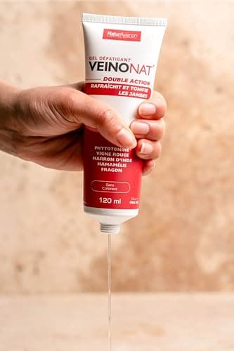 Laboratoire NaturAvignon Veinonat Gel Frais Circulation | Aide à soulager les sensations de jambes lourdes | 9 actifs 100% naturels | Vigne rouge + Marron d'Inde + Hamamélis + Fragon | 120mL