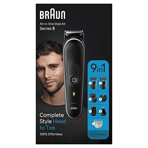 Braun Tondeuse Tout-En-Un Series 5 MGK5410, 9-En-1, Kit Pour Barbe, Cheveux & Bien Plus