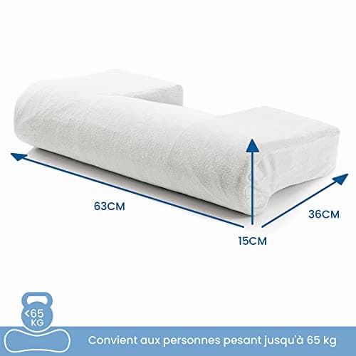 THE PILLOW Oreiller Ergonomique Cervical - Oreiller cervicales - Coussin Cervical - Coussin Ergonomique Cervical - Pillow - Plus De Comfort Doux - Housse De Coussin en Velours Incluse