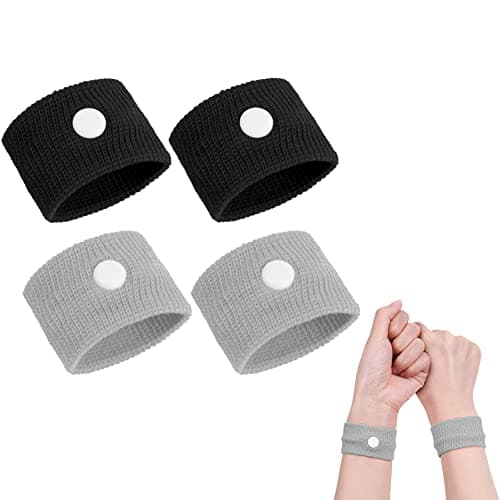 ACWOO Bracelets Anti-nausées Pour Le Mal De Mer, 2 Paires Bracelet Anti Nausée, Bande De Poignet De Soulagement De Nausée Pour Les Enfants, Les Adultes, Les Vacances Et Les Voyages
