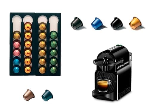 COVERBAGBCN - Ensemble de 2 Distributeurs Porte-Capsules de Café 24 unités | Compatible avec Nespresso | Support de Capsules en Méthacrylate | Versatile pour le Stockage de Capsules Café (noir mat)