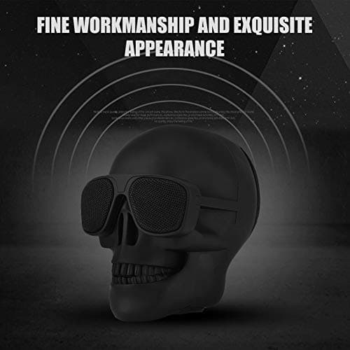 Ruiqas Enceinte Bluetooth en Forme de tête de Mort - Mini Haut-Parleur Portable sans Fil Bluetooth stéréo