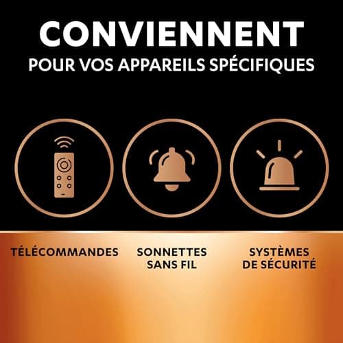 Duracell MN21 Pile alcaline 12V, lot de 2 ( A23 / 23A / V23GA / LRV08 / 8LR932 ), pour télécommandes, sonnettes de porte sans fil et systèmes de sécurité