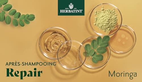 Herbatint Repair Conditioner, Baume Réparateur Bio - 200 ml | Nourrit et Répare les Cheveux Stressés, Secs et Abîmés | 99% Ingrédients Naturels, avec Extraits de Moringa, Olivier, Jojoba et Aloe Vera