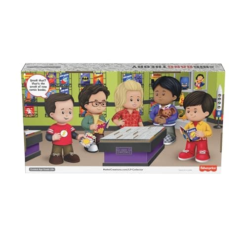 Little People Collector The Big Bang Theory, inspiré de la série télévisée, coffret cadeau à exposer, 5 figurines, pour adultes et fans, HYT47