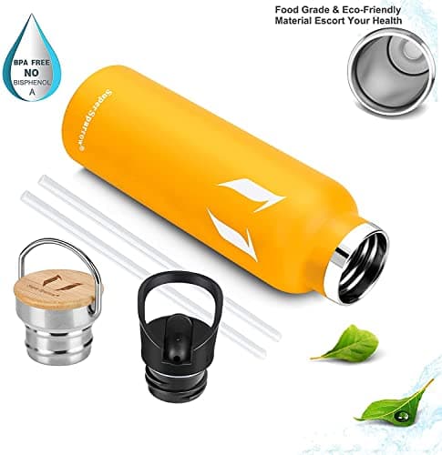 Super Sparrow Gourde Isotherme - Bouteille Isotherme - 750ml - Gourde Inox Bouche Standard - Gourde Sport Étanche - Gourde Enfant sans BPA, pour Sport, Gym, Voyage