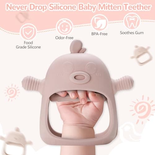 WEST STORY Tetine Grignoteuse Bébé, Tetine Fruits Bebe en Silicone, Inclus Bébé Food Rangement Nourriture, 2 Grignoteuse 3 Tailles de Tétines pour Bébé de 3~24 Mois, Jouets de dentition (Vert & Rose)