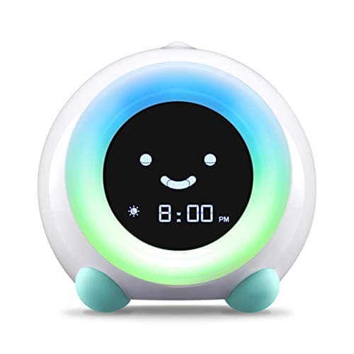 LittleHippo Mella Ready to Rise Appareil de Sommeil pour Enfant avec veilleuse et Machine sonore (Bleu Arctique)
