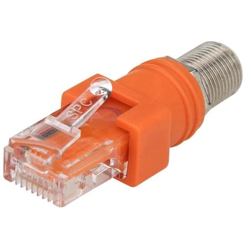 ISTOVO Adaptateur Coaxial Vers Ethernet, Lot de 4 Convertisseurs Coaxial RF F Vers RJ45 Mâle pour Testeur de Ligne