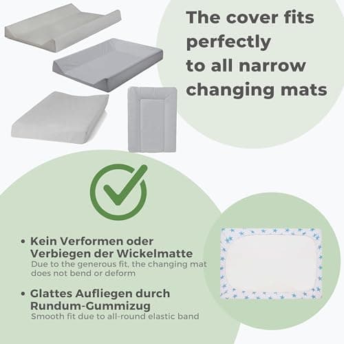 Lilly and Ben® Housse pour Matelas à Langer - Tissu Coton Éponge - Bébé Garçon - Lot de 2 - Épais et Absorbant