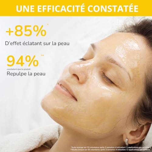CICAMANUKA – Masque visage éclat 50% de miel de Manuka IAA10+ et acide hyaluronique – Illumine, Revitalise, Hydrate – Soin pour les peaux en manque d’éclat – Convient aux peaux sensibles - Tube 100ml