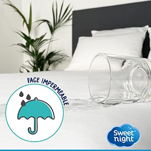 SWEET NIGHT Sweetnight - Protège Matelas 140x190 cm | Alèse Imperméable et Micro Respirante | Souple et Silencieux | Lavable à 90°C