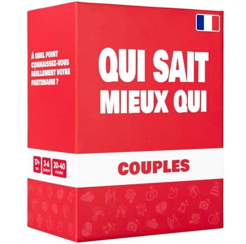 The World Game Qui Sait Mieux Qui - Jeu de Société pour Couple - Qui Connaît l'autre Le Mieux ? - des Cartes pour Une Soirée Anniversaire ou Cadeau de Saint-Valentin pour Homme et Femme Adultes