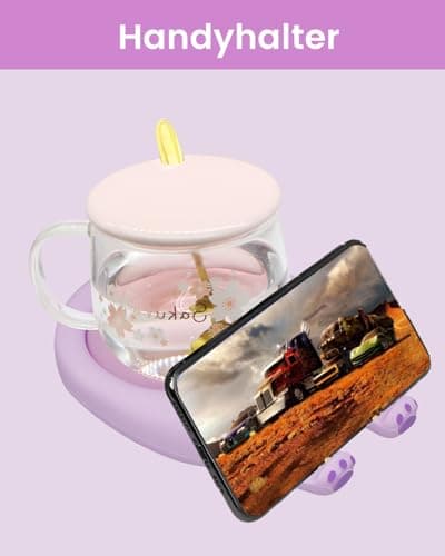 Chauffe Tasse, Chauffe café pour Bureau, Chauffe-Tasse à café, arrêt Automatique, Chauffe-Bougie Intelligent avec 3 réglages de température, Chauffe-Boisson électrique