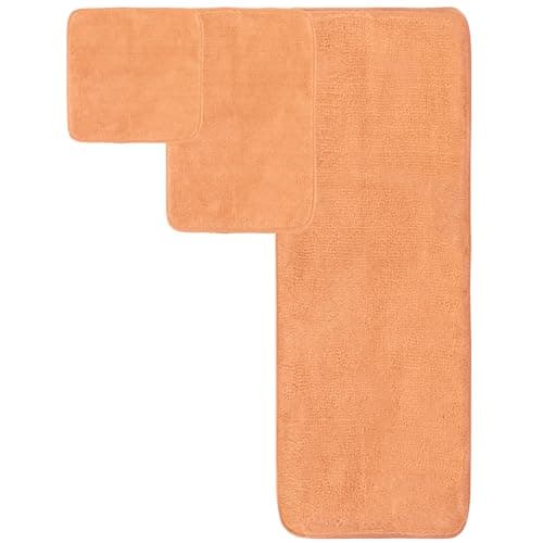 POLYTE Lot de 6 serviettes de bain surdimensionnées en microfibre non pelucheuses, à séchage rapide, 152,4 x 76,2 cm, orange