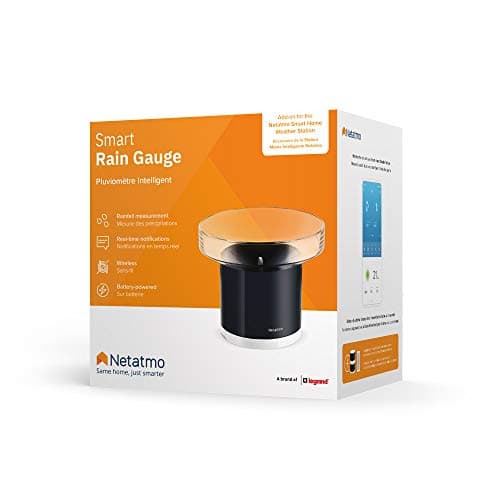 Netatmo Pluviomètre connecté sans-fil pour la Station Météo Netatmo, NRG01-WW, Noir