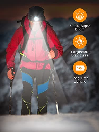 UNBON Bonnet Bluetooth avec LED Lampe, Idée Cadeau Homme Bonnet Bluetooth Lampe Frontale Rechargable Cadeau Noël Original Bonnet LED Bluetooth avec Écouteur Stéréo Tricoté Hiver Chaud pour Homme Femme