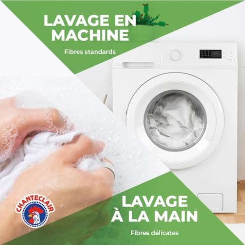 Chanteclair - Lessive Liquide Concentrées Musc Blanc, Enrichie au Dégraissant, Ultra Détachantes et Efficaces aussi à Froid, 40 lavages - 1800 ml