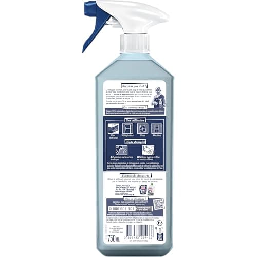 JACQUES BRIOCHIN - Nettoyant Universel Anti-Traces - Nettoie, Dégraisse - Toutes les Surfaces Même Fragiles - Sans Rincage - Fabrication Française - 750 ml