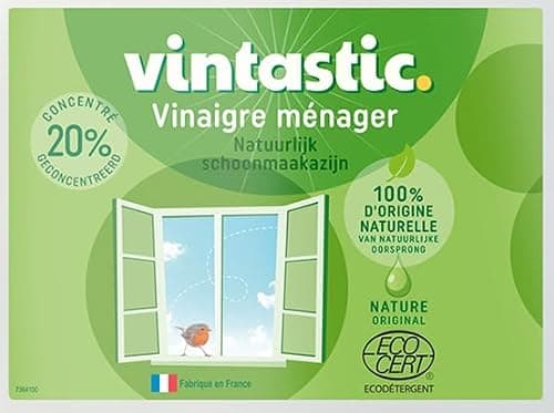 Vinaigre Blanc Ménager Nature 20 ° - 100% Naturel - Sans Parfum ou Arôme - Production Française (1 Bidon de 5 Litres)