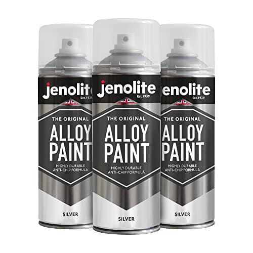 JENOLITE Peinture pour jantes en alliage | ARGENT | Rénover et restaurer les alliages automobiles | Résistant à la corrosion et aux éclats de pierre | 3 x 400ml