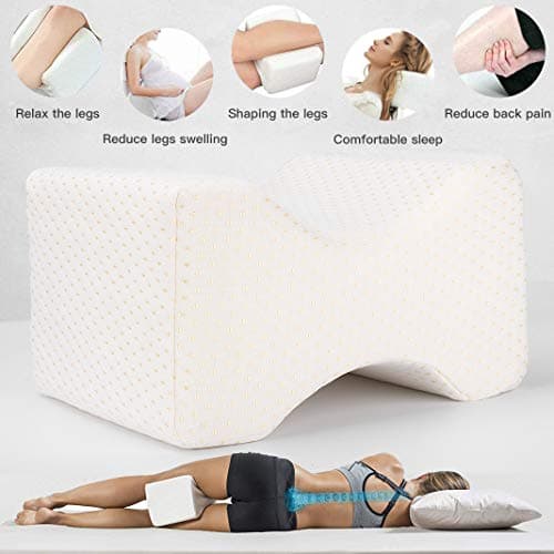 Dioxide Oreiller orthopédique pour Genou, Coussin Jambes Ergonomique pour Les Hanches, Le Dos, Les Jambes, Les Genoux, Choix idéal pour Dormir sur Le côté