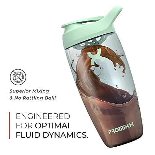 Promixx Shaker – Bouteille shaker de protéines de qualité supérieure pour shakes complémentaires – Facile à nettoyer et durable, 700 ml, Blanc Arctique