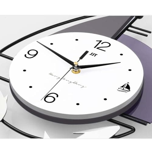 Horloge murale au design moderne – Horloge d'art décorative simple et silencieuse pour salon, chambre, bureau, bureau