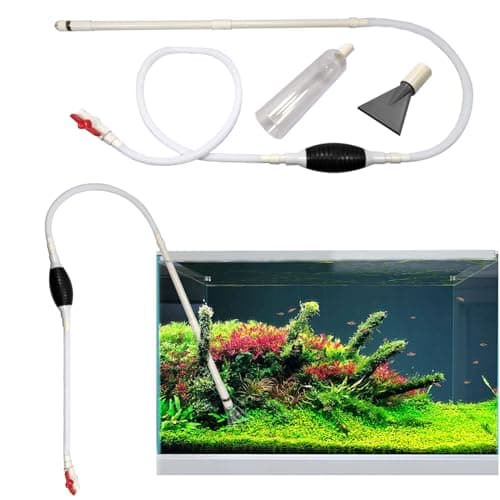 XINYUDAILY Aspirateur Aquarium, kit Nettoyage Aquarium avec 3 Embouts, 224 cm, Accessoires Aquarium pour Changement d'eau d'aquarium, Nettoyage de Gravier et de Sable